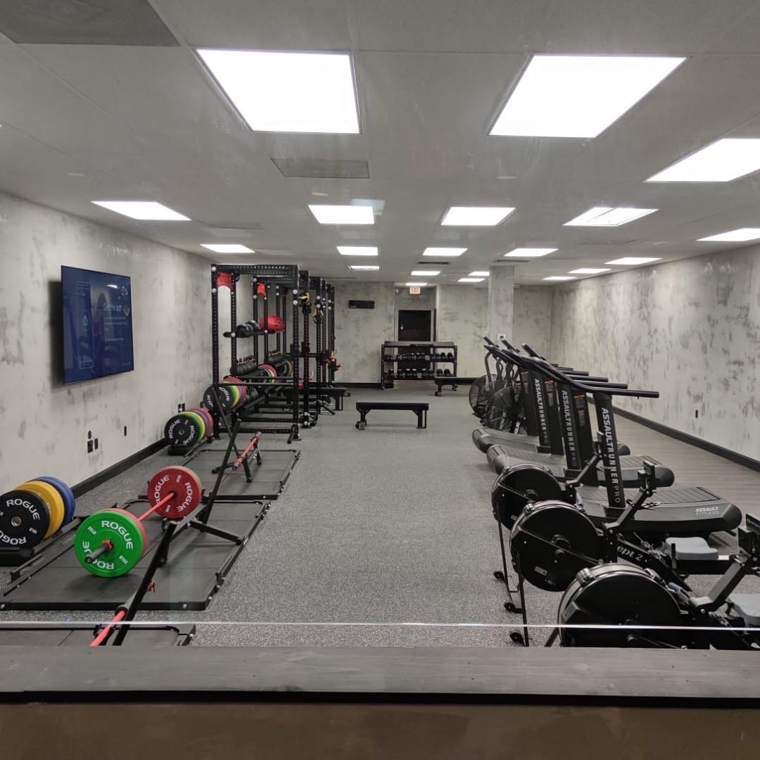 The training floor, seen from the entrance